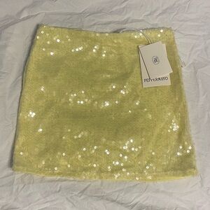 Peppermayo Nostalgic Nights Sequin Mini Skirt